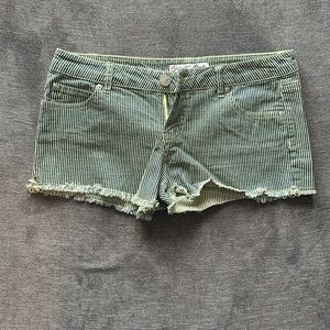 Striped Green and Blue Shorts